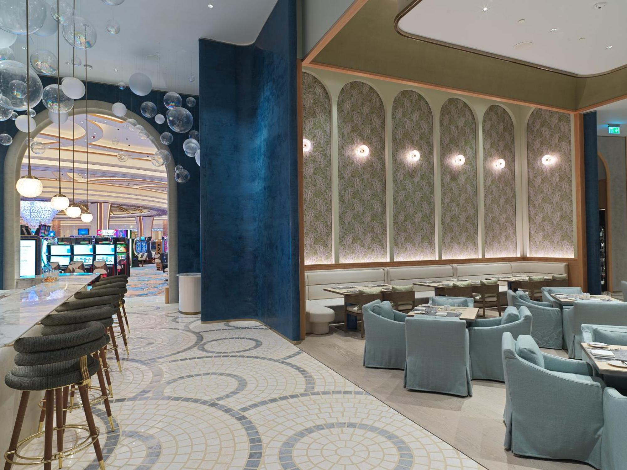 City Of Dreams Mediterranean - Integrated Resort, Casino & Entertainment 레메소스 외부 사진 The interior of the restaurant